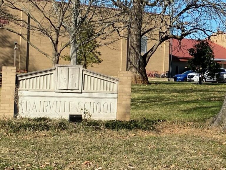 Adairville School 1931 sign