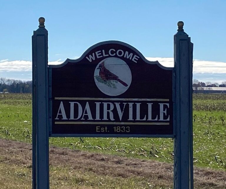 Welcome to Adairville Est. 1833 sign